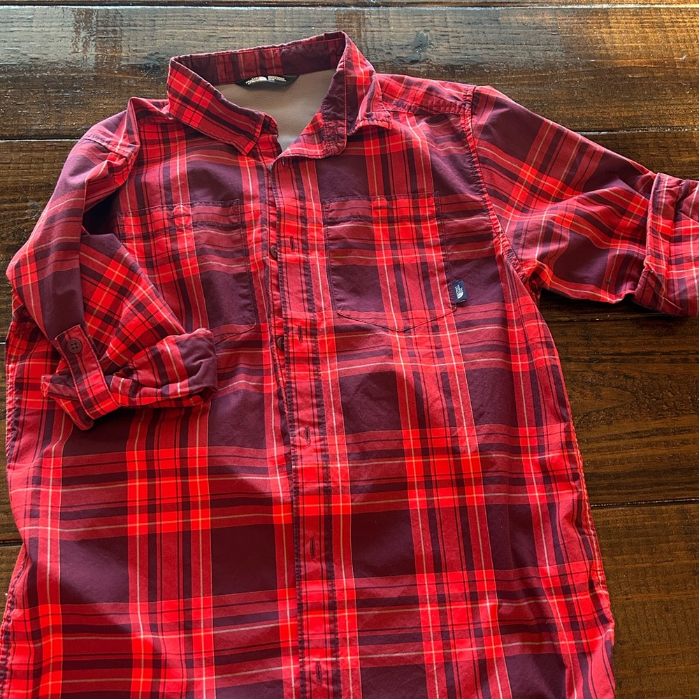 The North Face Burgundy Striped Shirt